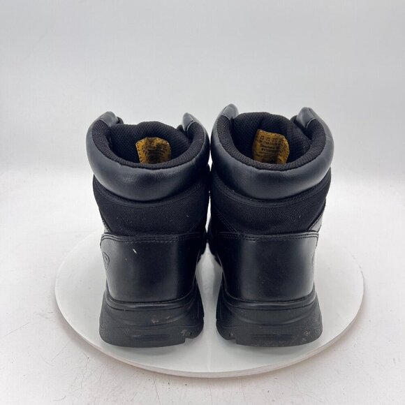 Sketchers RelaxedFit Men Size 8.5 Black Leather Waterproof Slip Resistant Boot - Picture 6 of 13